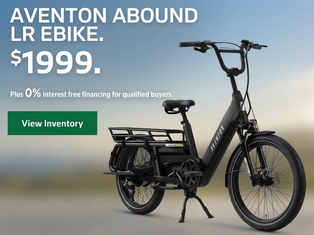 Aventon Abound LR cargo e-bike, $1799 plus 0% financing for qualified buyers