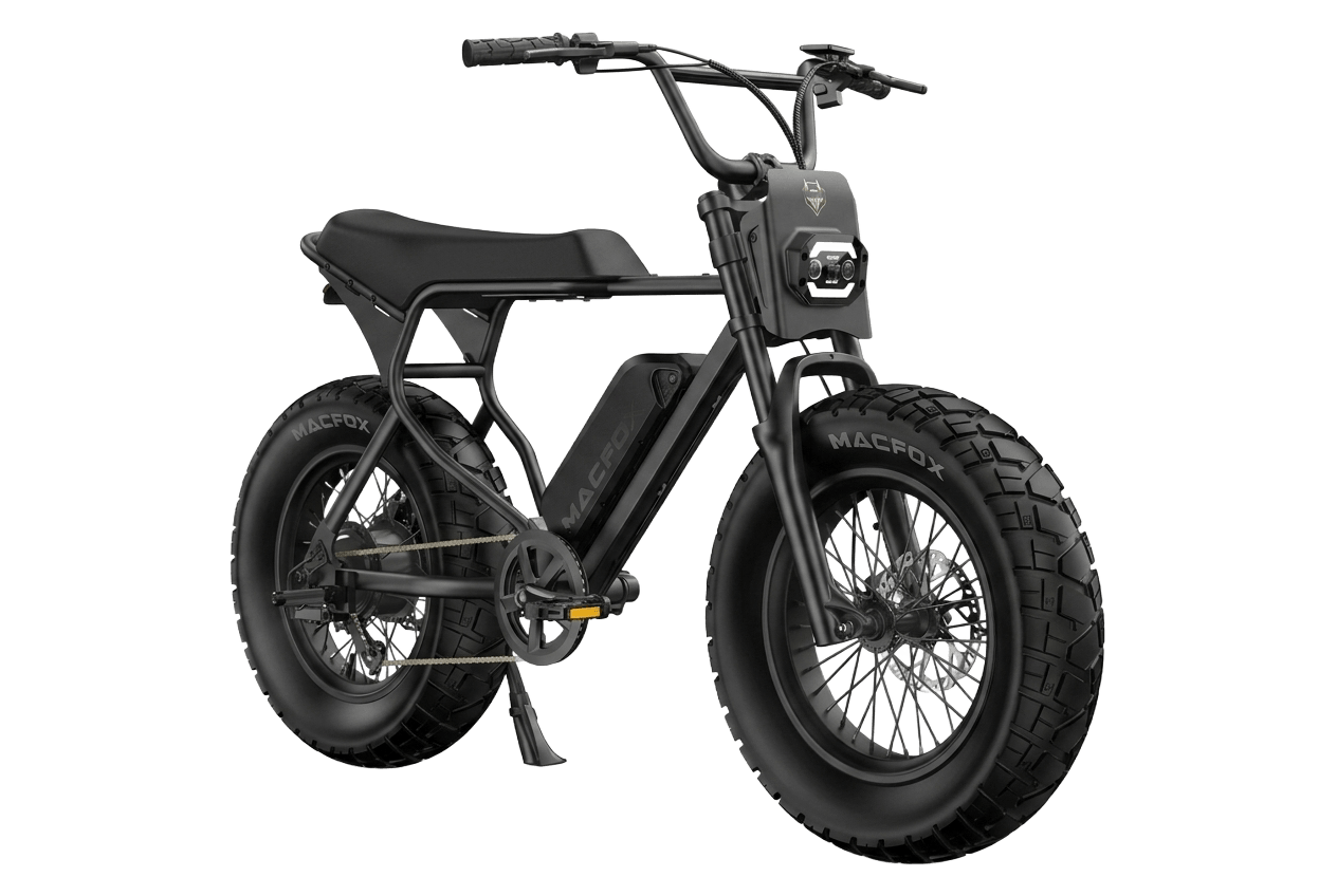 Macfox X7L fat tire electric bike, side view | Strictly E-Bikes