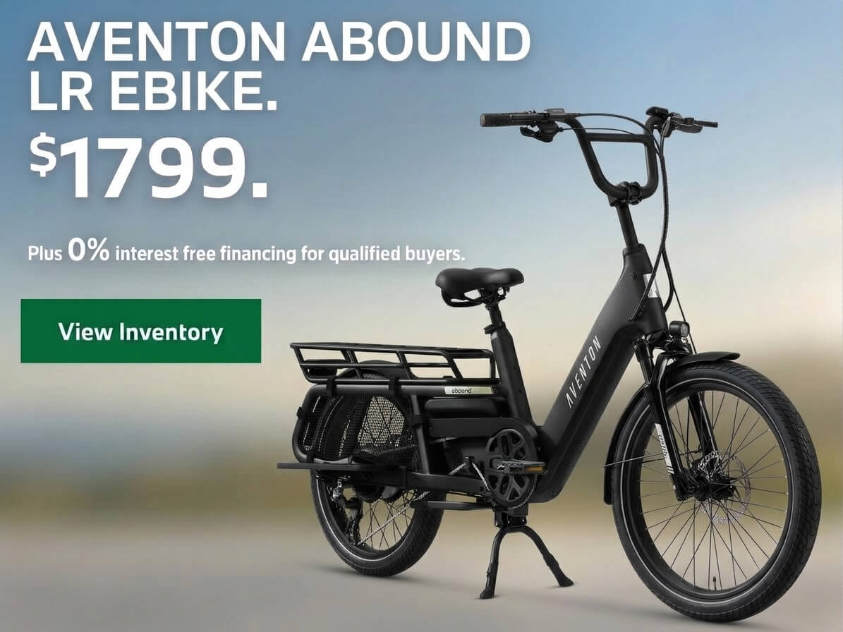 Aventon Abound LR cargo e-bike, $1799 plus 0% financing for qualified buyers