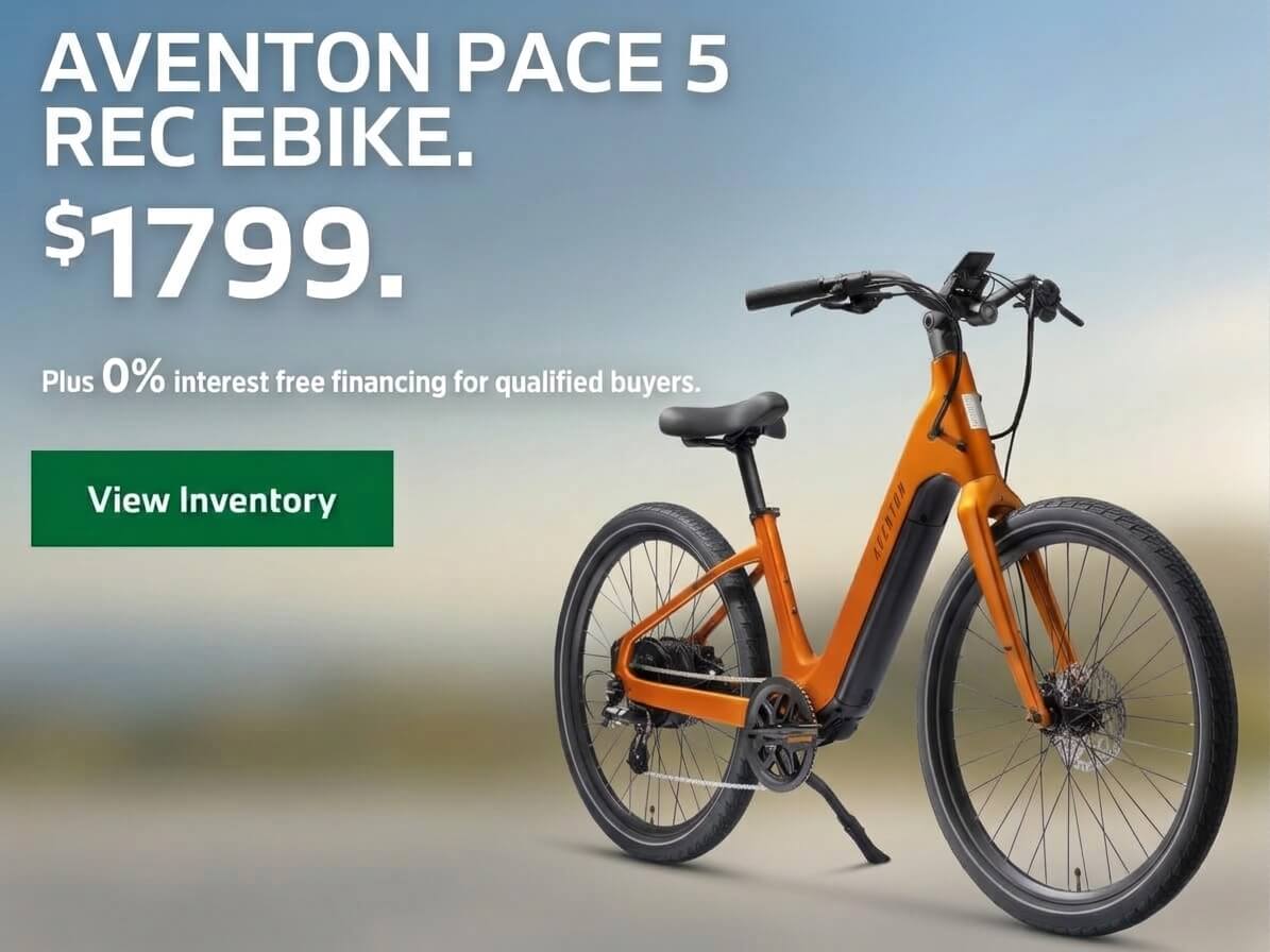 Aventon Pace 5 REC e-bike, $1799 plus 0% financing for qualified buyers