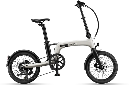 Urtopia Carbon Fold 2 carbon fiber folding e-bike in Glacier Blue | Strictly E-Bikes
