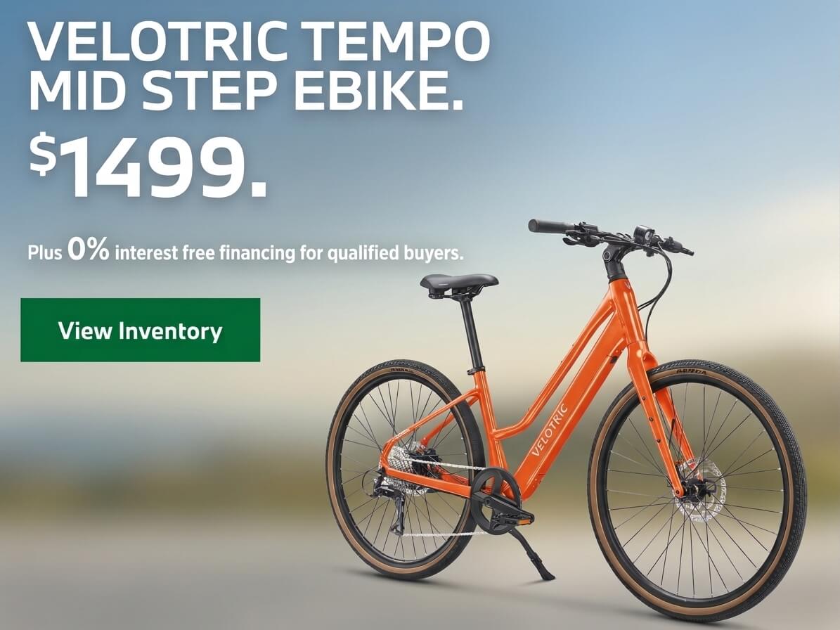 Velotric Tempo Mid-Step e-bike, $1499 plus 0% financing for qualified buyers